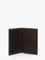 Compact Leather Wallet Oil Etrier Brown oil EOIL027-vue-porte