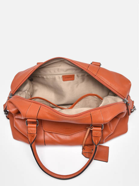 Cabin Duffle Bag Flandres In Leather Etrier Orange flandres EFLA991S other view 5