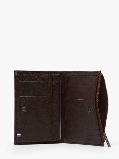 Portefeuille Porte-monnaie Cuir Etrier Marron madras EMAD619 vue secondaire 1
